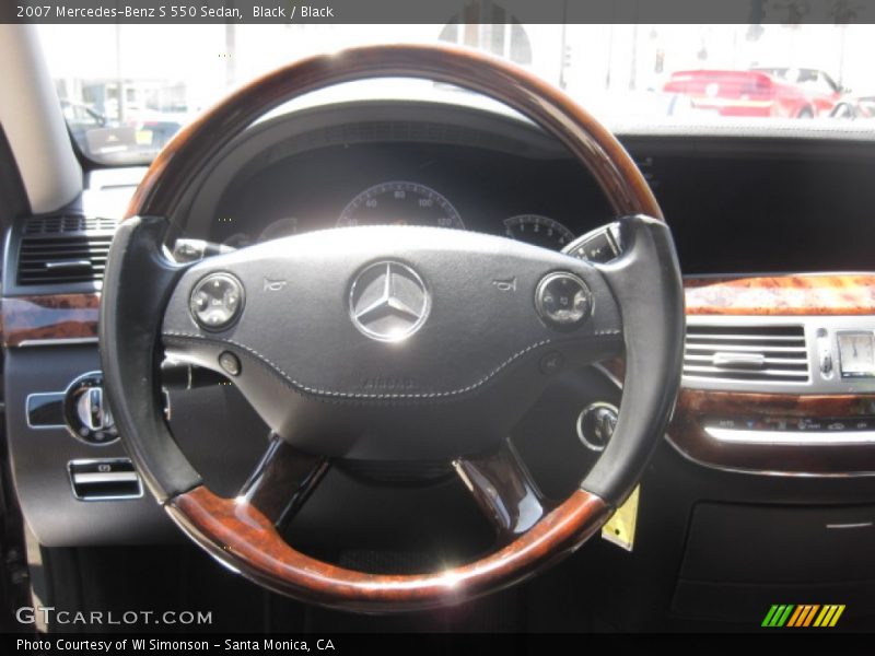 Black / Black 2007 Mercedes-Benz S 550 Sedan