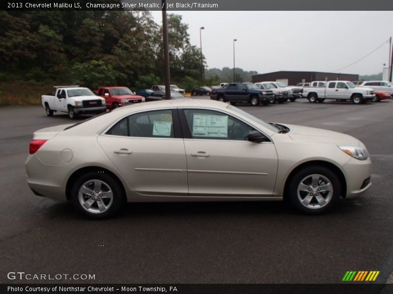 Champagne Silver Metallic / Jet Black/Titanium 2013 Chevrolet Malibu LS