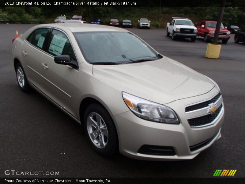 Champagne Silver Metallic / Jet Black/Titanium 2013 Chevrolet Malibu LS