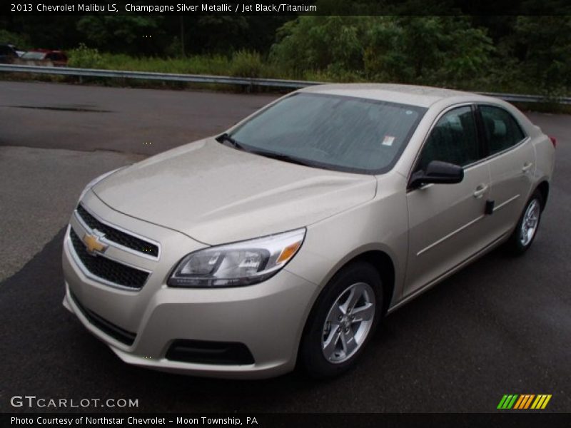 Champagne Silver Metallic / Jet Black/Titanium 2013 Chevrolet Malibu LS