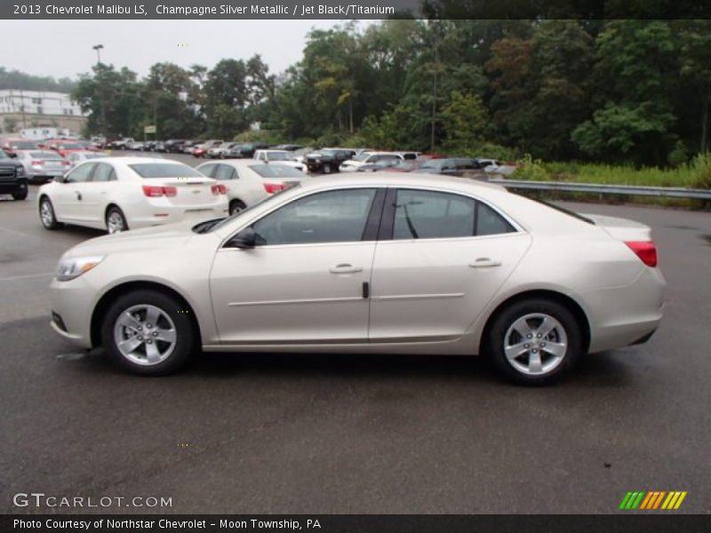 Champagne Silver Metallic / Jet Black/Titanium 2013 Chevrolet Malibu LS