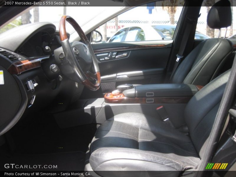 Black / Black 2007 Mercedes-Benz S 550 Sedan