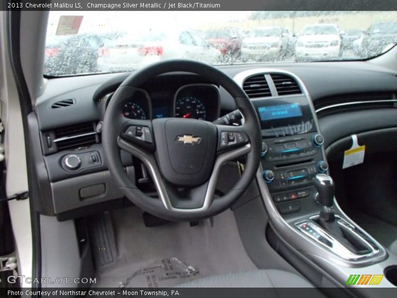 Champagne Silver Metallic / Jet Black/Titanium 2013 Chevrolet Malibu LS