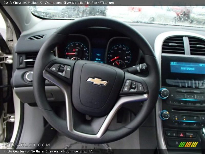 Champagne Silver Metallic / Jet Black/Titanium 2013 Chevrolet Malibu LS