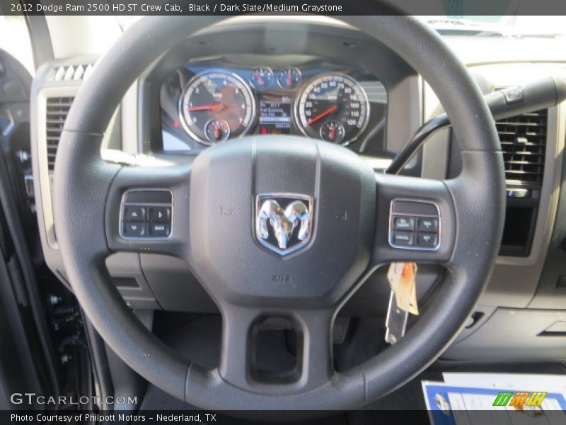 Black / Dark Slate/Medium Graystone 2012 Dodge Ram 2500 HD ST Crew Cab