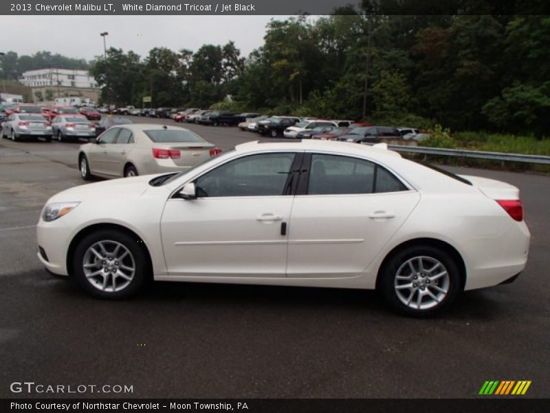 White Diamond Tricoat / Jet Black 2013 Chevrolet Malibu LT