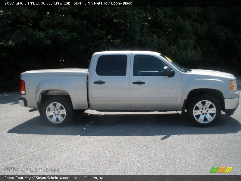 Silver Birch Metallic / Ebony Black 2007 GMC Sierra 1500 SLE Crew Cab