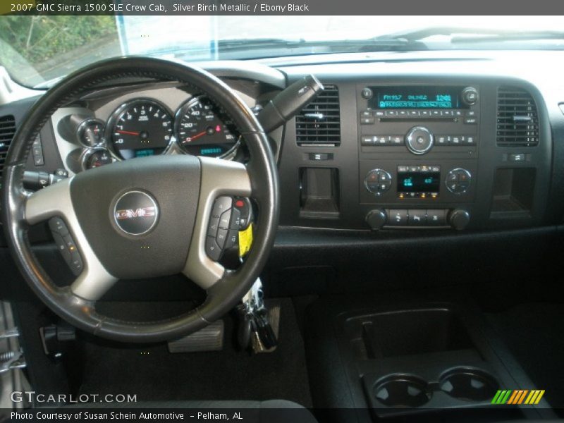 Silver Birch Metallic / Ebony Black 2007 GMC Sierra 1500 SLE Crew Cab