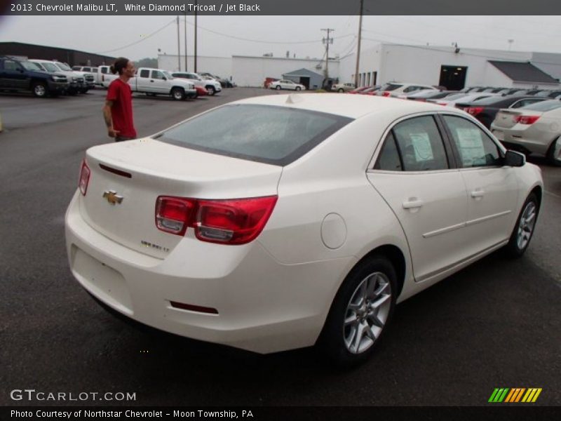 White Diamond Tricoat / Jet Black 2013 Chevrolet Malibu LT