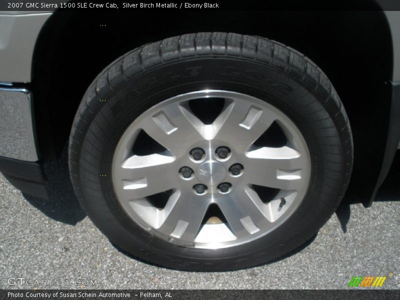 Silver Birch Metallic / Ebony Black 2007 GMC Sierra 1500 SLE Crew Cab