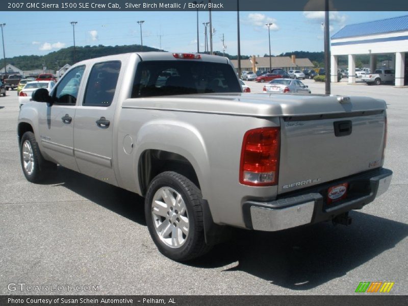 Silver Birch Metallic / Ebony Black 2007 GMC Sierra 1500 SLE Crew Cab