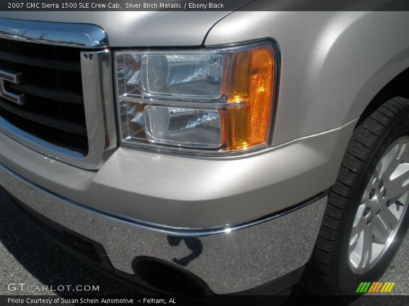 Silver Birch Metallic / Ebony Black 2007 GMC Sierra 1500 SLE Crew Cab