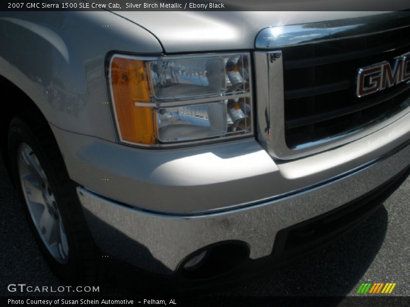 Silver Birch Metallic / Ebony Black 2007 GMC Sierra 1500 SLE Crew Cab