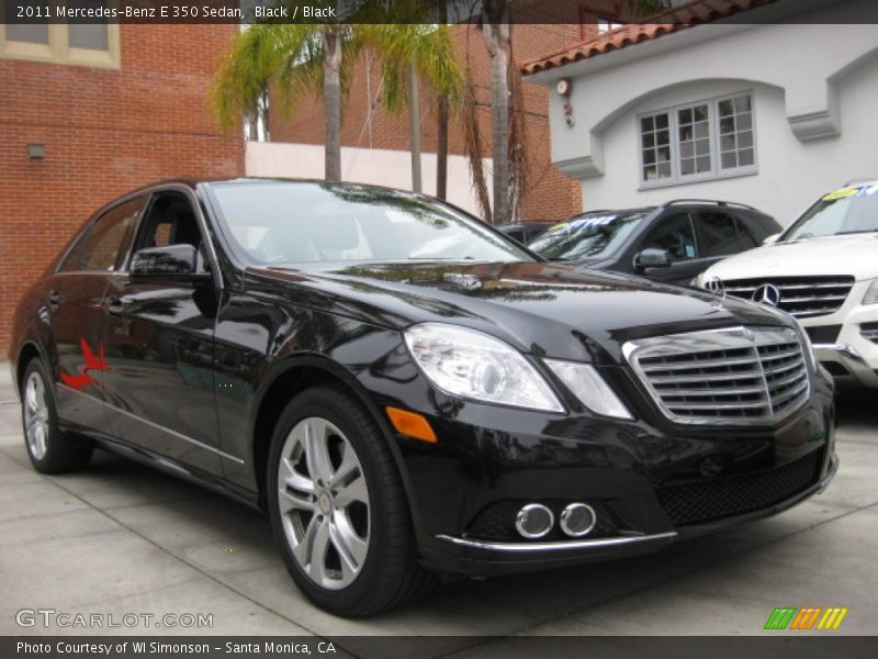 Black / Black 2011 Mercedes-Benz E 350 Sedan