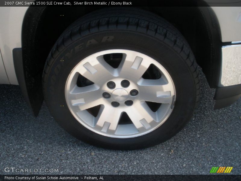 Silver Birch Metallic / Ebony Black 2007 GMC Sierra 1500 SLE Crew Cab