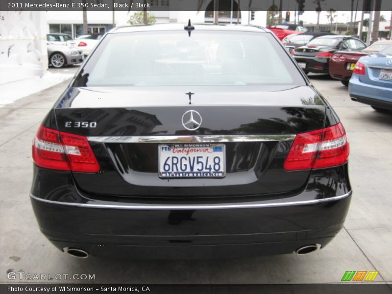 Black / Black 2011 Mercedes-Benz E 350 Sedan