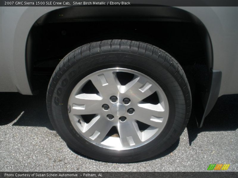 Silver Birch Metallic / Ebony Black 2007 GMC Sierra 1500 SLE Crew Cab
