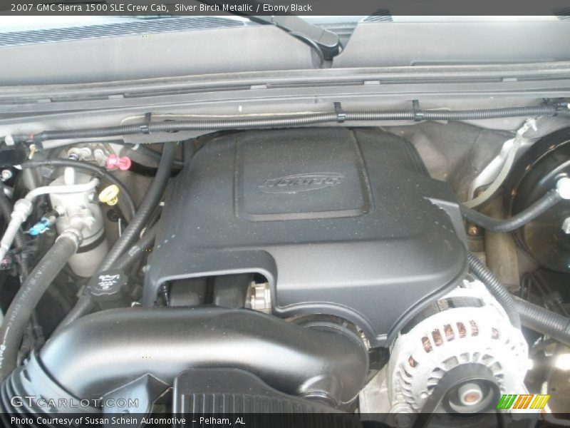 Silver Birch Metallic / Ebony Black 2007 GMC Sierra 1500 SLE Crew Cab