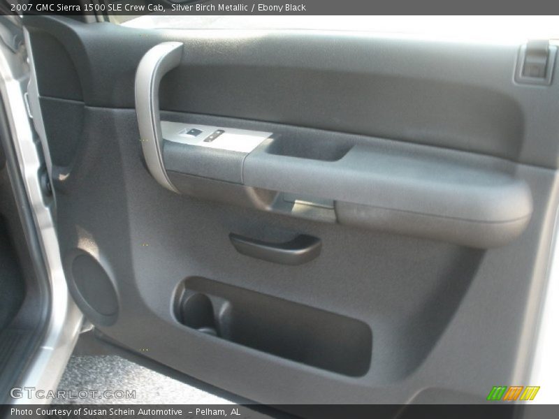 Silver Birch Metallic / Ebony Black 2007 GMC Sierra 1500 SLE Crew Cab