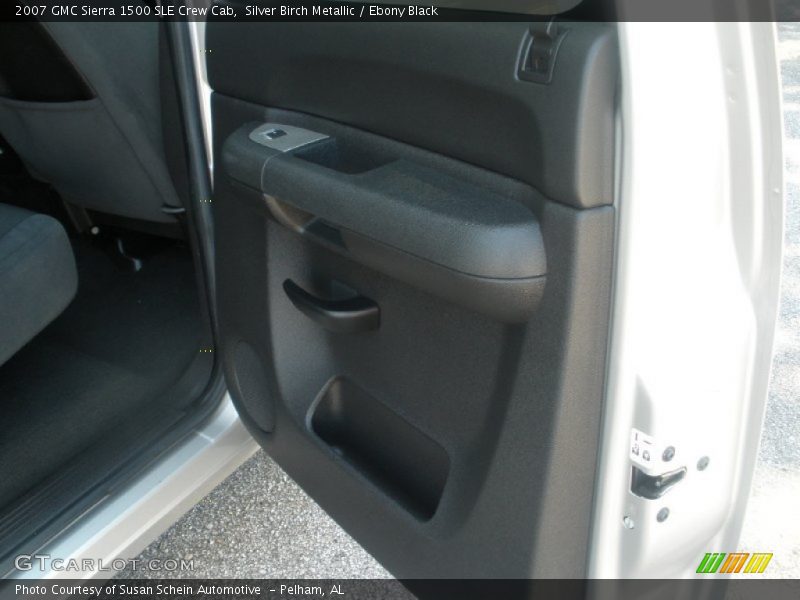 Silver Birch Metallic / Ebony Black 2007 GMC Sierra 1500 SLE Crew Cab