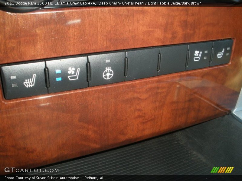 Deep Cherry Crystal Pearl / Light Pebble Beige/Bark Brown 2011 Dodge Ram 2500 HD Laramie Crew Cab 4x4