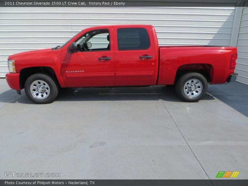 Victory Red / Ebony 2011 Chevrolet Silverado 1500 LT Crew Cab