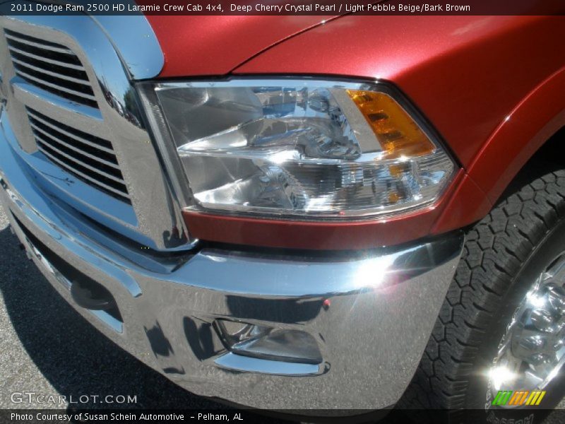 Deep Cherry Crystal Pearl / Light Pebble Beige/Bark Brown 2011 Dodge Ram 2500 HD Laramie Crew Cab 4x4