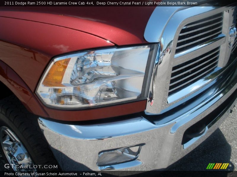 Deep Cherry Crystal Pearl / Light Pebble Beige/Bark Brown 2011 Dodge Ram 2500 HD Laramie Crew Cab 4x4
