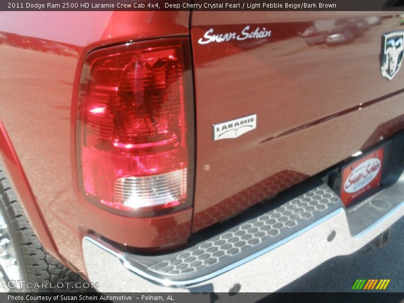 Deep Cherry Crystal Pearl / Light Pebble Beige/Bark Brown 2011 Dodge Ram 2500 HD Laramie Crew Cab 4x4