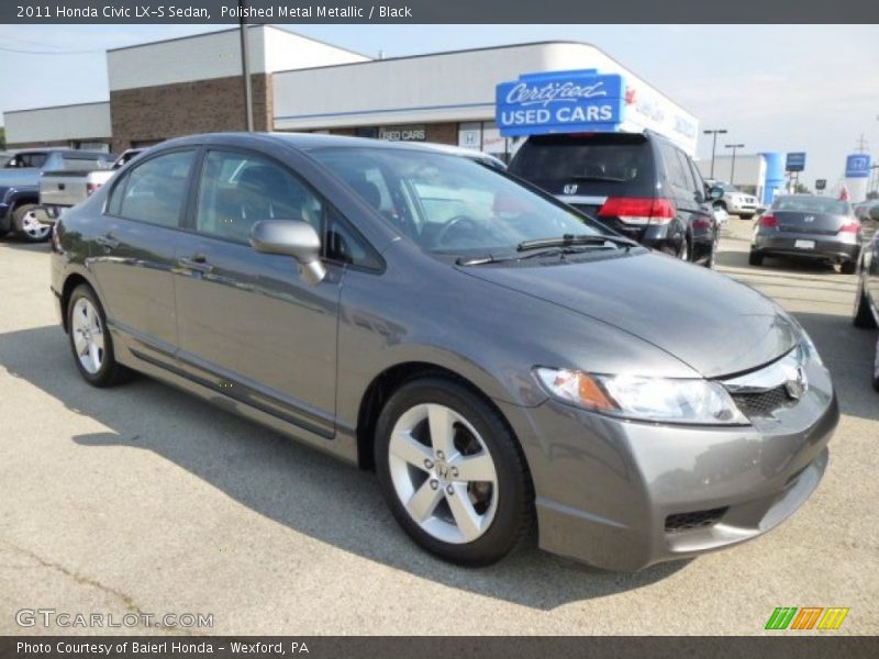 Polished Metal Metallic / Black 2011 Honda Civic LX-S Sedan