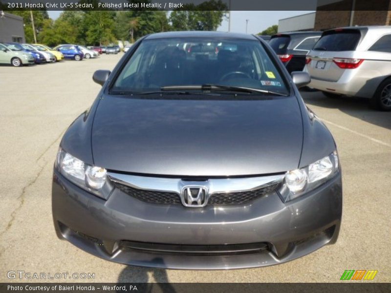 Polished Metal Metallic / Black 2011 Honda Civic LX-S Sedan