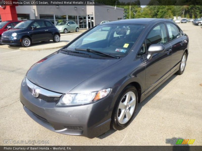 Polished Metal Metallic / Black 2011 Honda Civic LX-S Sedan