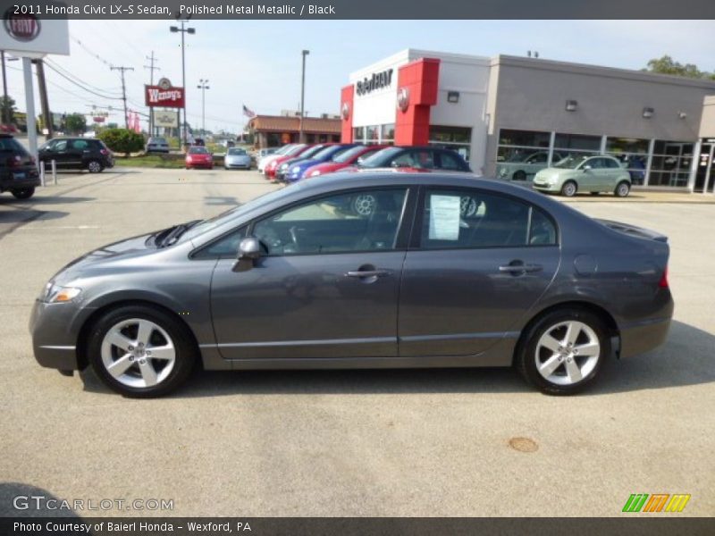 Polished Metal Metallic / Black 2011 Honda Civic LX-S Sedan
