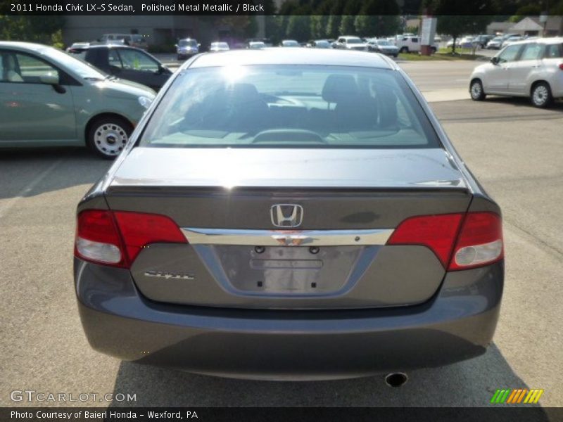 Polished Metal Metallic / Black 2011 Honda Civic LX-S Sedan