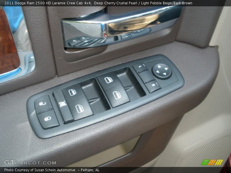 Deep Cherry Crystal Pearl / Light Pebble Beige/Bark Brown 2011 Dodge Ram 2500 HD Laramie Crew Cab 4x4