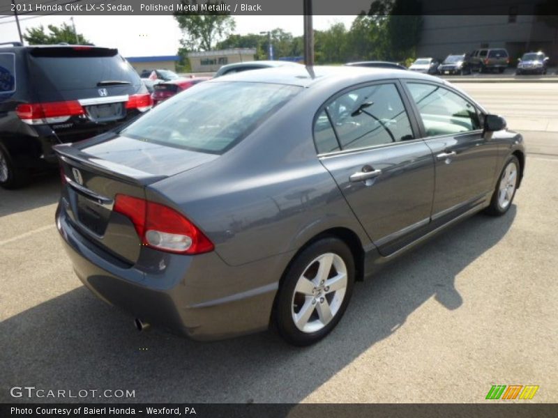 Polished Metal Metallic / Black 2011 Honda Civic LX-S Sedan