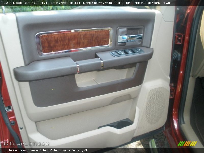 Deep Cherry Crystal Pearl / Light Pebble Beige/Bark Brown 2011 Dodge Ram 2500 HD Laramie Crew Cab 4x4