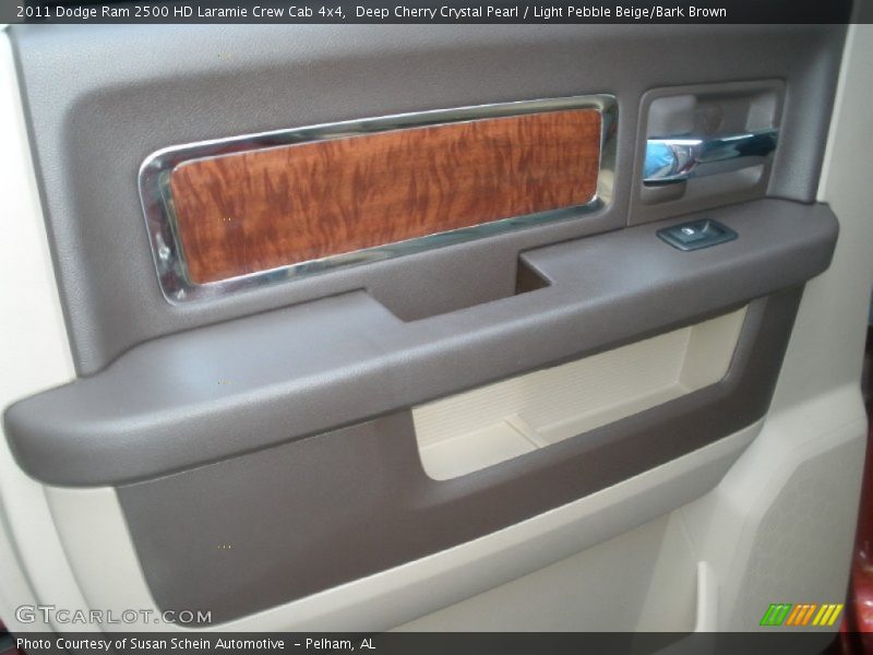Deep Cherry Crystal Pearl / Light Pebble Beige/Bark Brown 2011 Dodge Ram 2500 HD Laramie Crew Cab 4x4