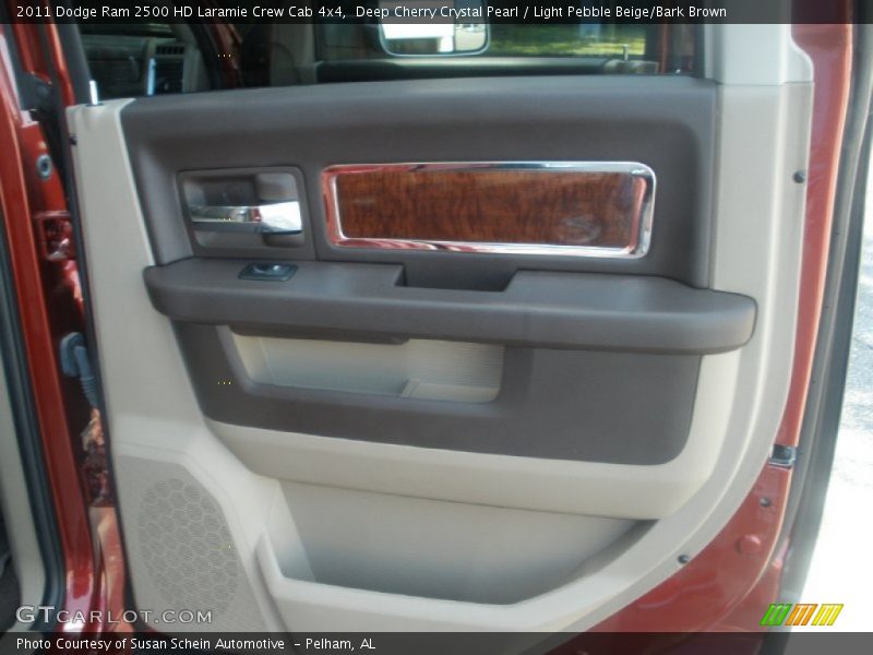 Deep Cherry Crystal Pearl / Light Pebble Beige/Bark Brown 2011 Dodge Ram 2500 HD Laramie Crew Cab 4x4