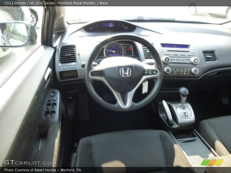 Polished Metal Metallic / Black 2011 Honda Civic LX-S Sedan
