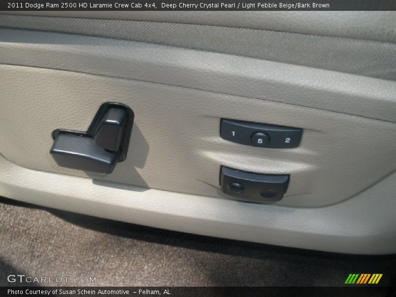 Deep Cherry Crystal Pearl / Light Pebble Beige/Bark Brown 2011 Dodge Ram 2500 HD Laramie Crew Cab 4x4