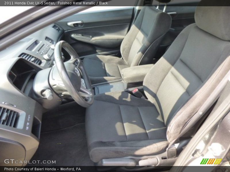 Polished Metal Metallic / Black 2011 Honda Civic LX-S Sedan