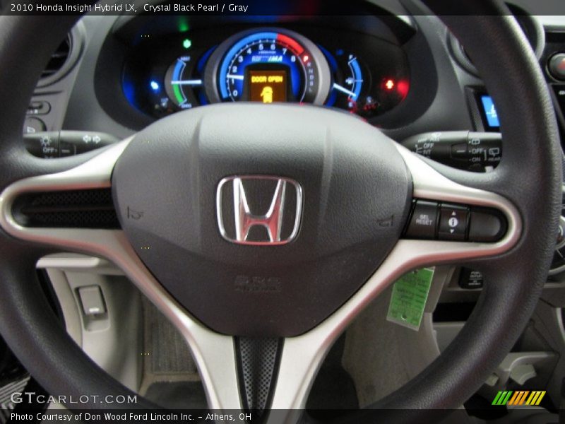 Crystal Black Pearl / Gray 2010 Honda Insight Hybrid LX