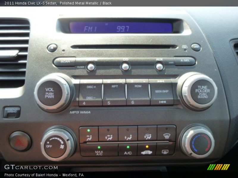Polished Metal Metallic / Black 2011 Honda Civic LX-S Sedan