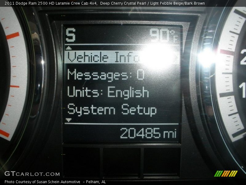 Deep Cherry Crystal Pearl / Light Pebble Beige/Bark Brown 2011 Dodge Ram 2500 HD Laramie Crew Cab 4x4
