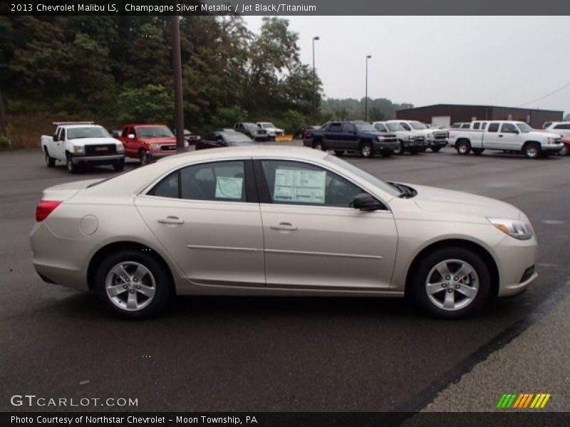 Champagne Silver Metallic / Jet Black/Titanium 2013 Chevrolet Malibu LS