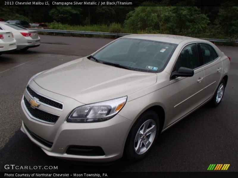 Champagne Silver Metallic / Jet Black/Titanium 2013 Chevrolet Malibu LS