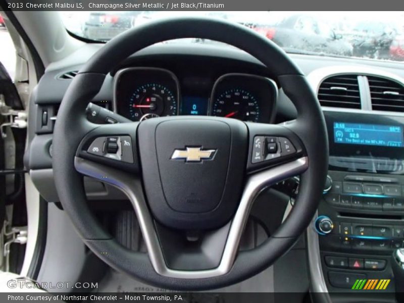 Champagne Silver Metallic / Jet Black/Titanium 2013 Chevrolet Malibu LS