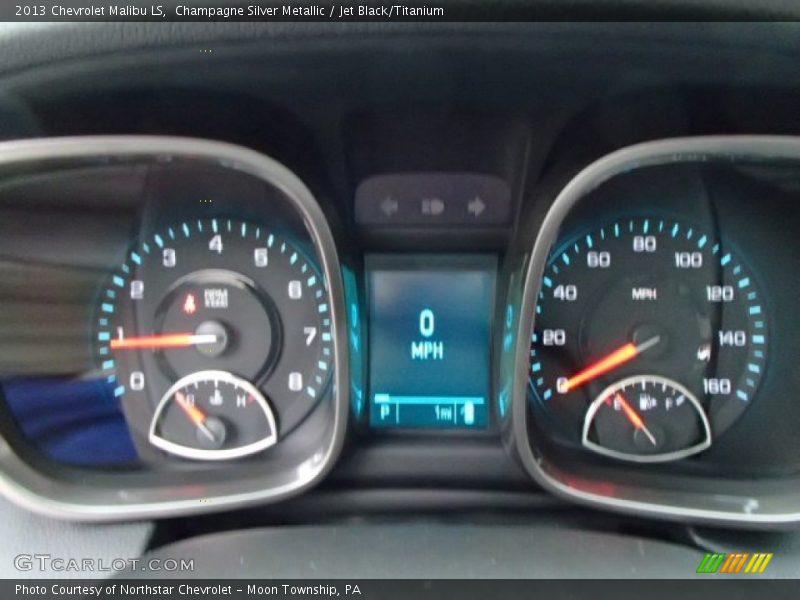 Champagne Silver Metallic / Jet Black/Titanium 2013 Chevrolet Malibu LS