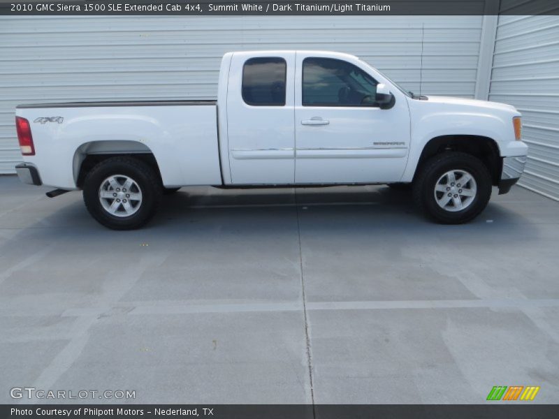 Summit White / Dark Titanium/Light Titanium 2010 GMC Sierra 1500 SLE Extended Cab 4x4